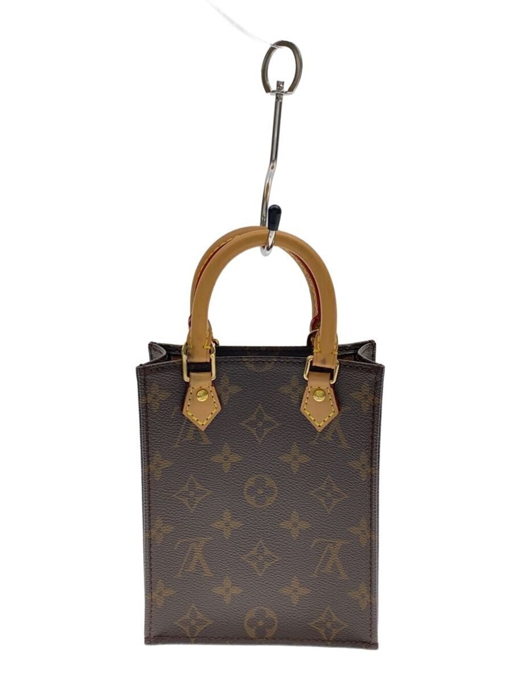 Louis Vuitton Sac Plat Handbag Brown Monogram